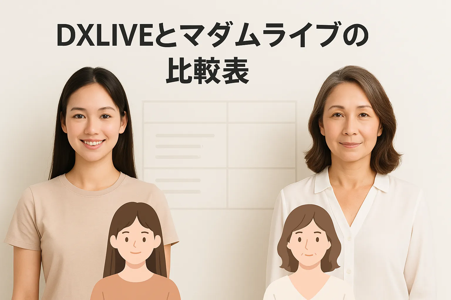 DXLIVEとマダムライブの比較表