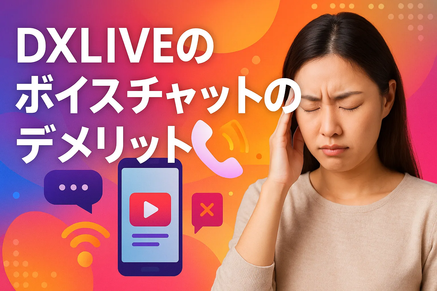 DXLIVEのボイスチャットのデメリット