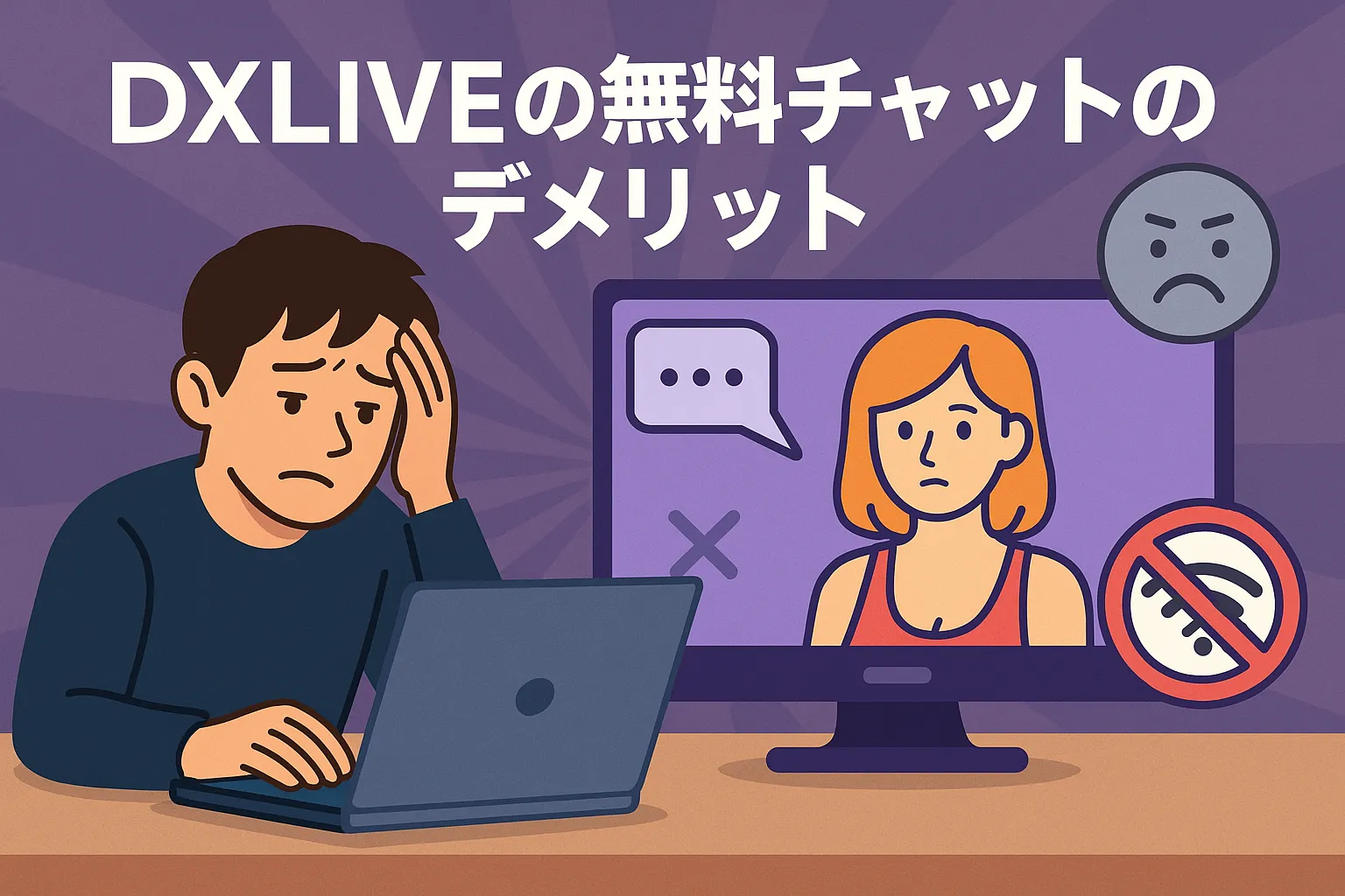 DXLIVEの無料チャットのデメリット