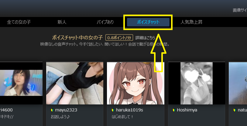 ボイスチャット対応の女の子