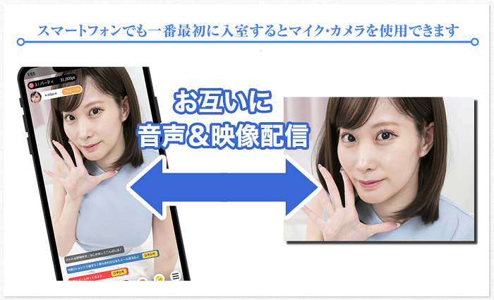 マイクとカメラが使える