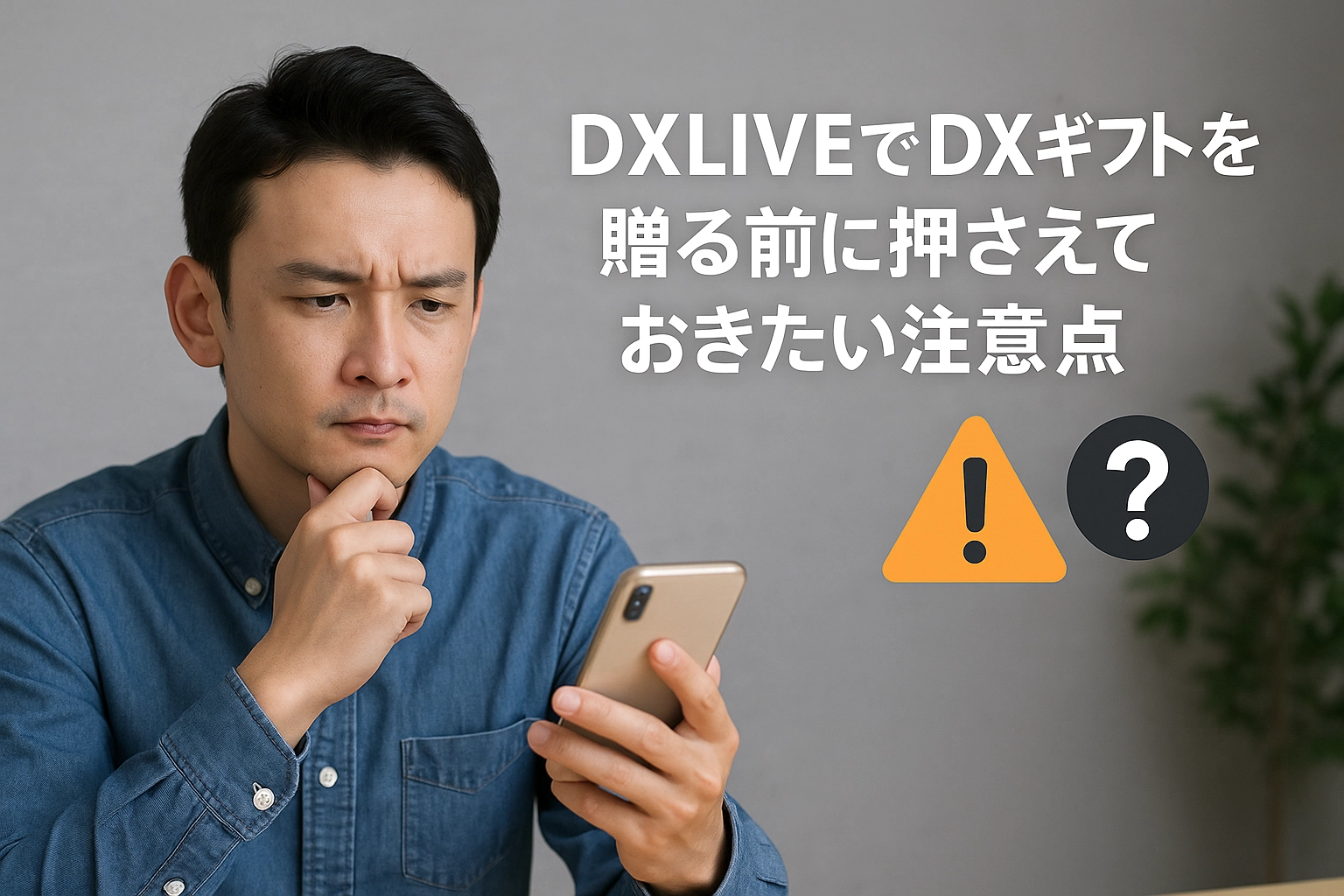 DXLIVEでDXギフトを贈る前に押さえておきたい注意点