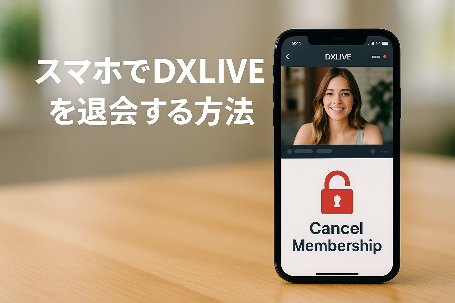 スマホでDXLIVEを退会する方法
