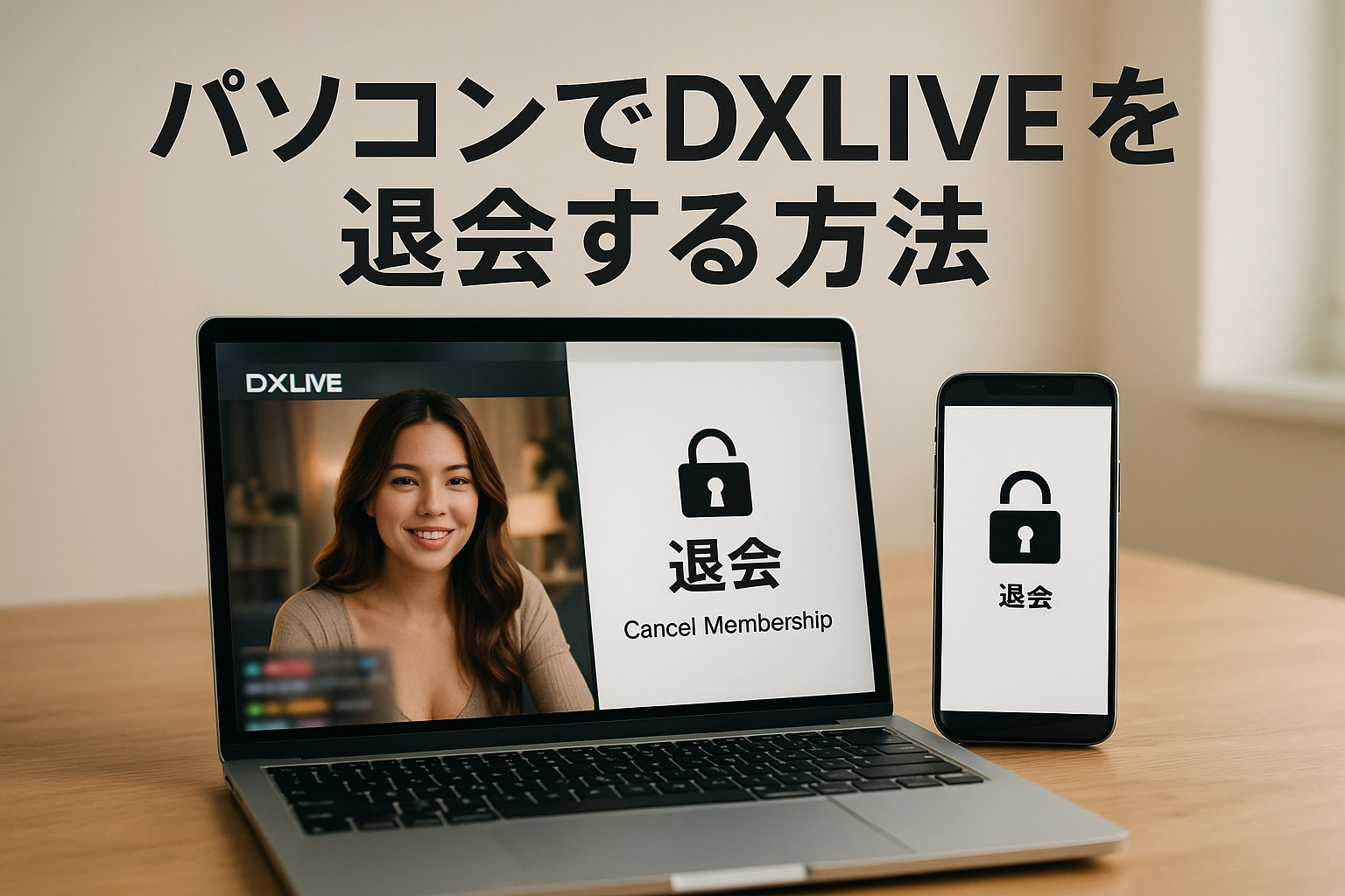パソコンでDXLIVEを退会する方法