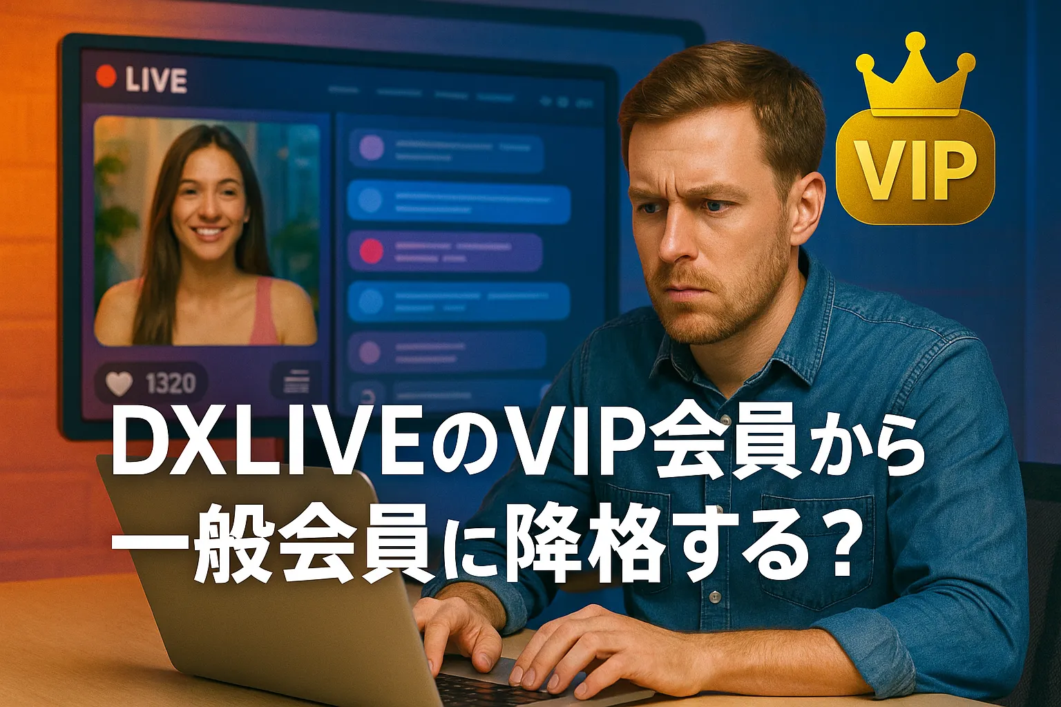 DXLIVEのVIP会員から一般会員に降格する？