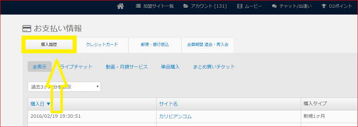購入履歴