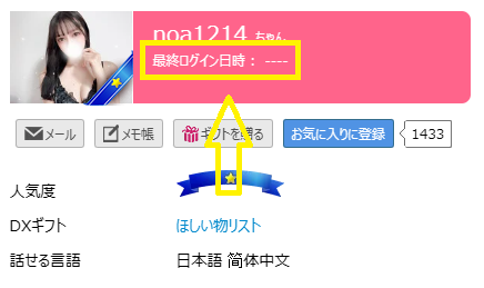 noa1214の最新のログイン状況