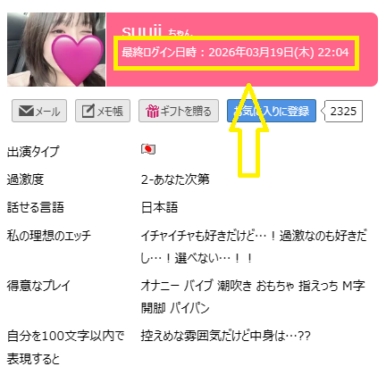 suuiiの最新のログイン状況